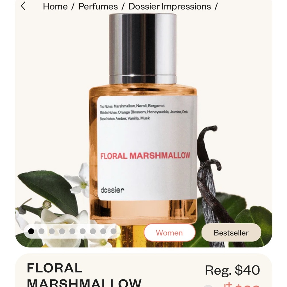 Dossier Floral Marshmallow